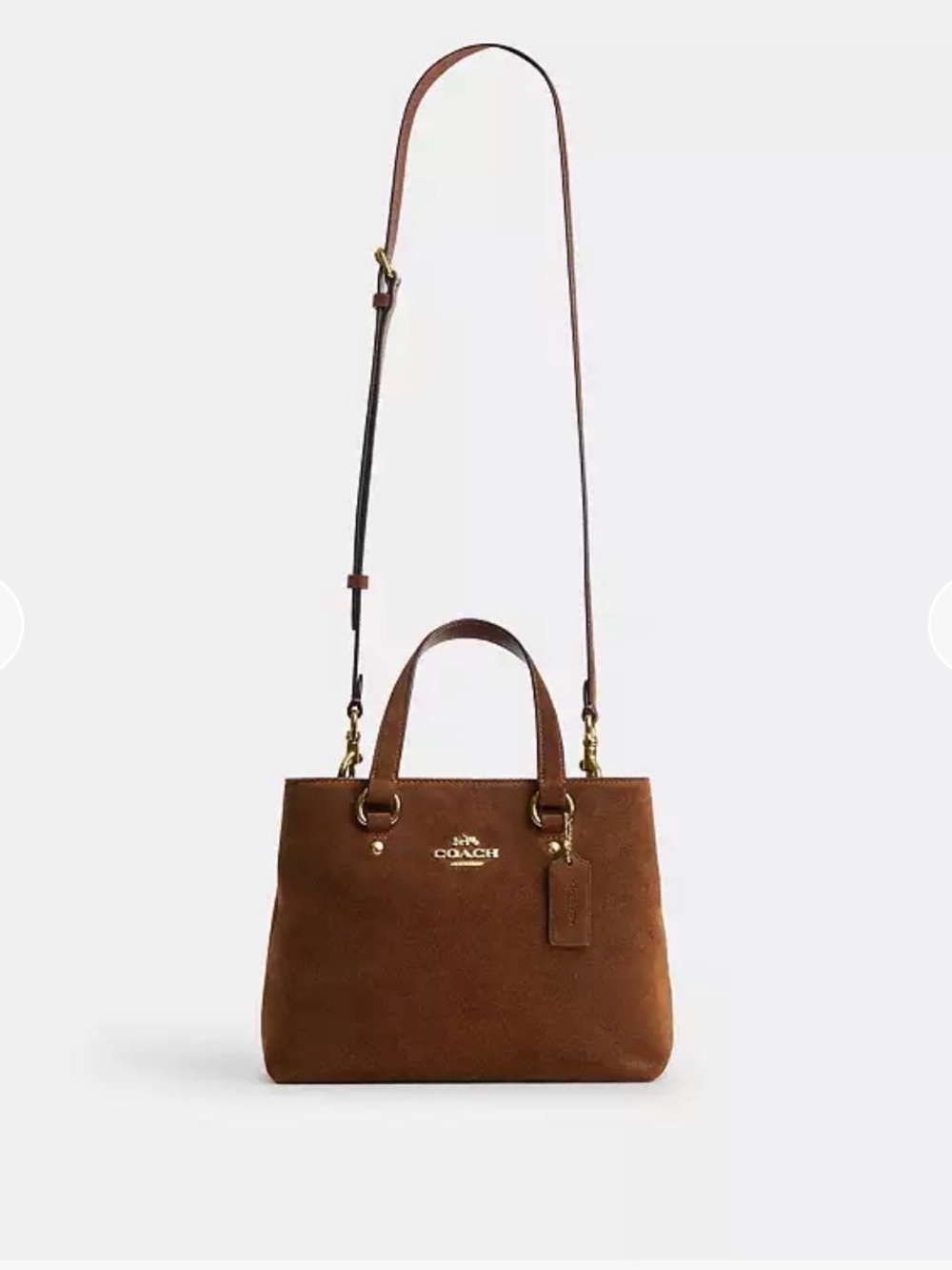Coach Suede Station Carryall Tote READ DESCRIPTION